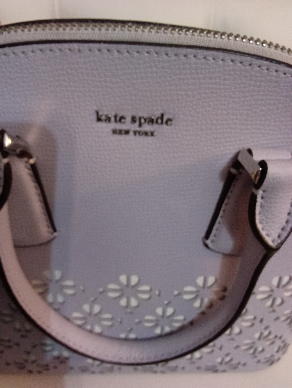 kate spade NY Sylvia dome floral perforated Dome/Satchel - Picture 8 of 14